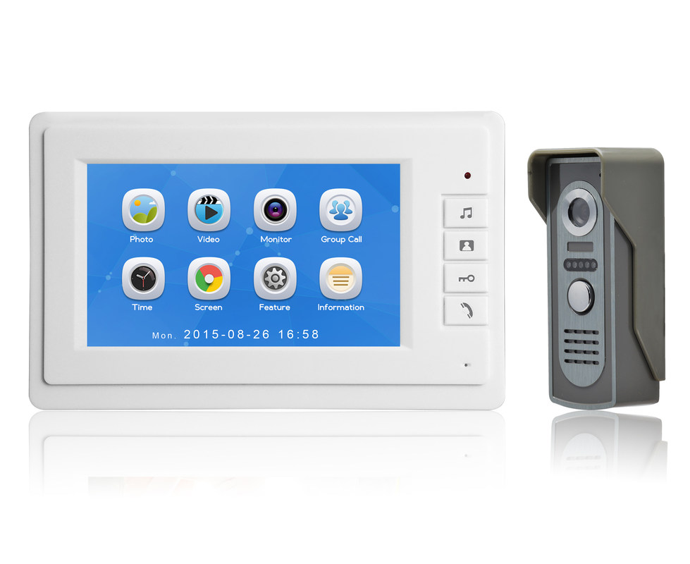 1000TVL Wired Video Door Phone System 800x480 Color Recording Entry Control